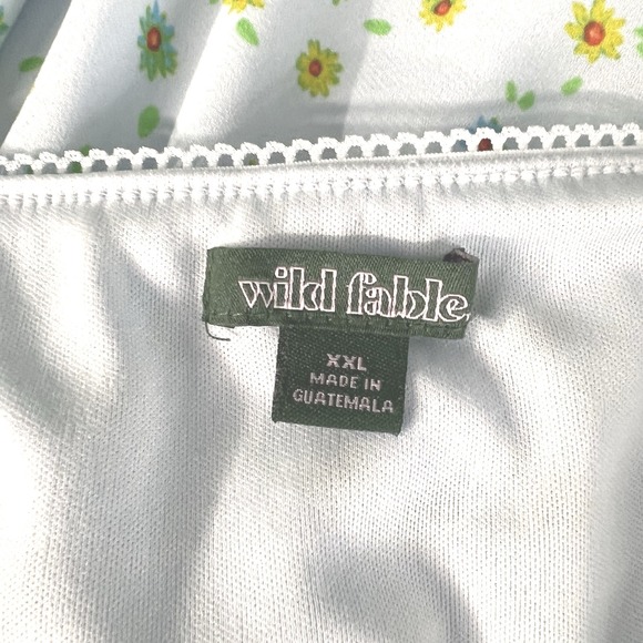 Wild‎ Fable Blue Floral Mini Skirt XX-Large Recycled Polyester Daisy Print NWT - Picture 5 of 6